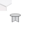 Mesa reunión circular pie melamina diam 100cm x Faibocm blanco-blanco