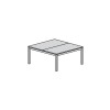 Mesa doble rectangular 160x163xFaibo-77cm. aluminio/blanco
