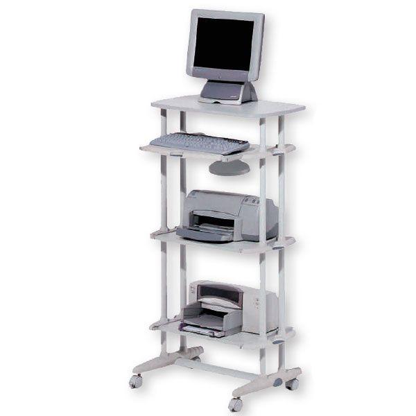 Mesa ordenador móvil de estructura metálica 67x49x128cm