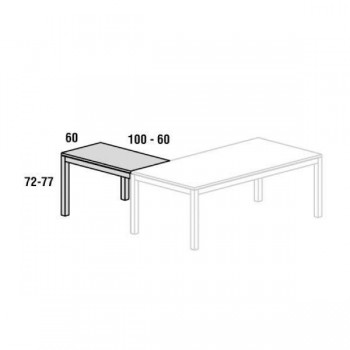 Mesa rectangular ala serie Executive 100x60 aluminio/blanco