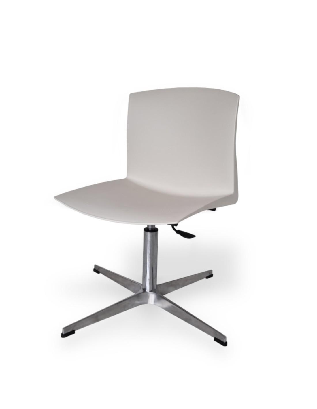 Silla confidente fija Vincolo Fyre regulable en altura blanco