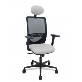 Silla operativa Zulema ergonómica brazos 2D negro y gris