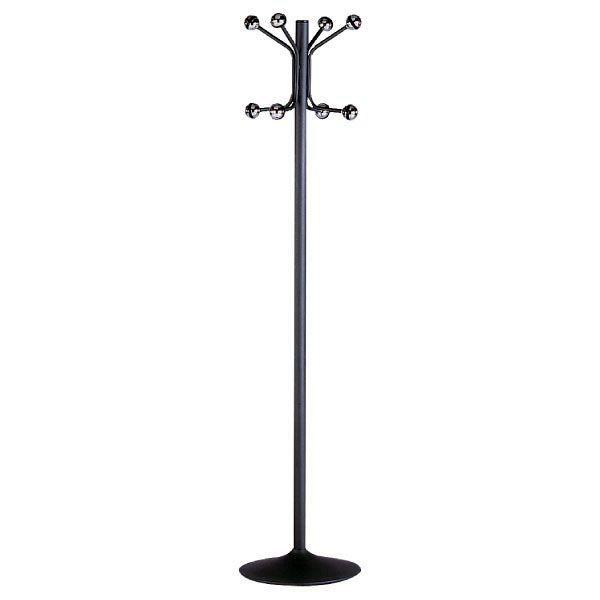 Perchero metálico 8 colgadores Sie 177x38cm diam negro