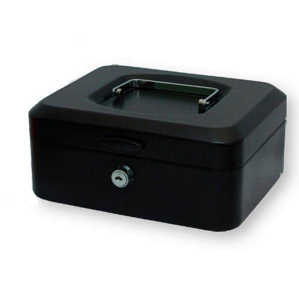 Caja de caudales 400 con bandeja 20x9,5x15cm negro