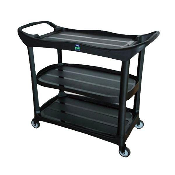 Carro de servicio Deluxe Cart 112x53x94cm negro