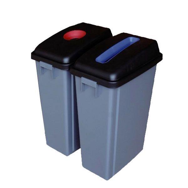 Contenedor Pull Import ECO 60l. por papelera 51x47x50cm gris