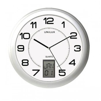 Reloj Unilux Instinct diam 30,5cm gris metalizado