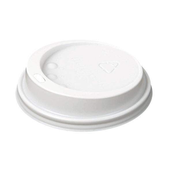 Tapas compostables para vasos Bunzl diam 70mm blanco en paquetes de 100uds