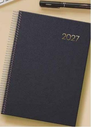 Agenda espiral DOHE segovia semana vista 14x20 negro 26/27